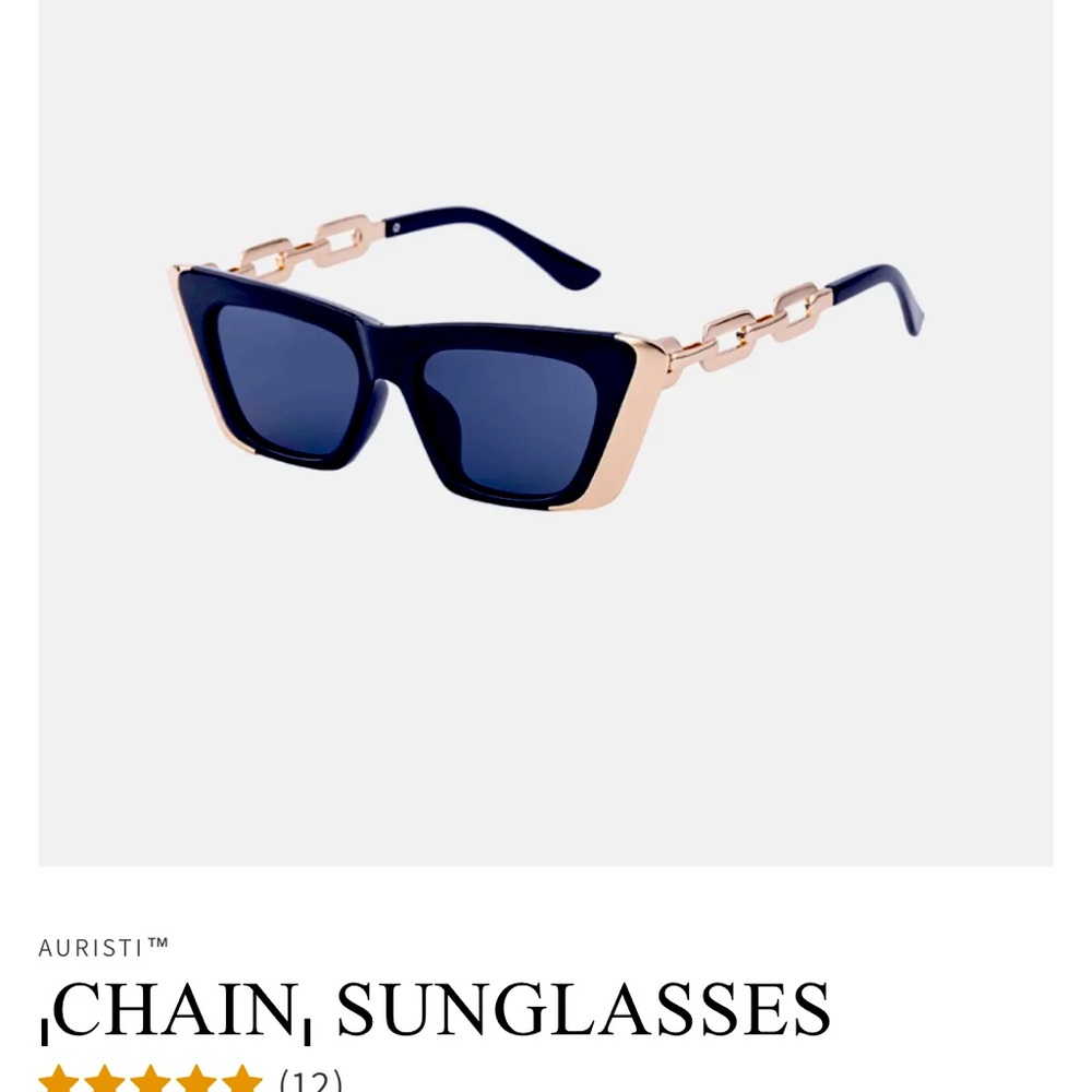 Auristi black and gold chain sunglasses